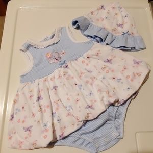 Butterfly Dress With Bonnet